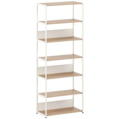 Unit Regal Holz, 215 m , Offen, Eiche / Creme weiß