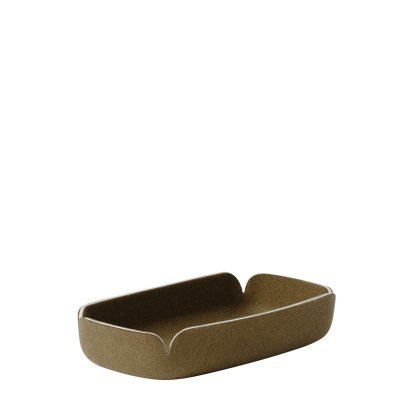 Restore Tablett, L 28 cm x B 15,5 cm, Braun-grün