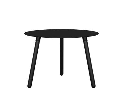 BCN Beistelltisch, Laminat schwarz, Buche, schwarz lackiert, H 45 x ø 65 cm