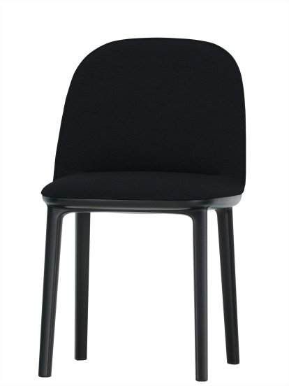 Softshell Side Chair, Nero, Filzgleiter für harte Böden