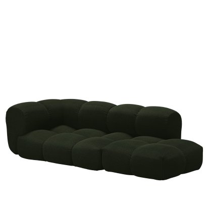 Sander Sofa Design 5, Armlehne links, Hug Me - Moosgrün 032