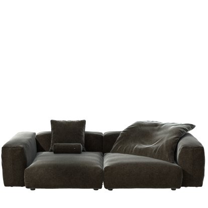 Vetsak Sofa Set 2, L, Suave - Anthracite, Mit Kissen