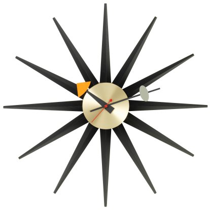 Sunburst Black Wanduhr