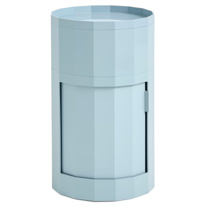 Facet Container, H 66 x Ø 38 cm, Misty blue