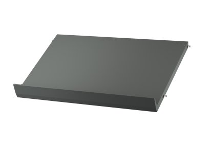 String System Zeitschriftenablage Holz, 58 x 30 cm, Dunkelgrau lackiert