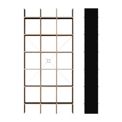 FNP 4 Regal, FU (Sperrholz, Birke) schwarz