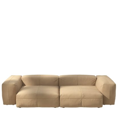 Vetsak Sofa Set 2, L, Leather - Beige, Ohne Kissen