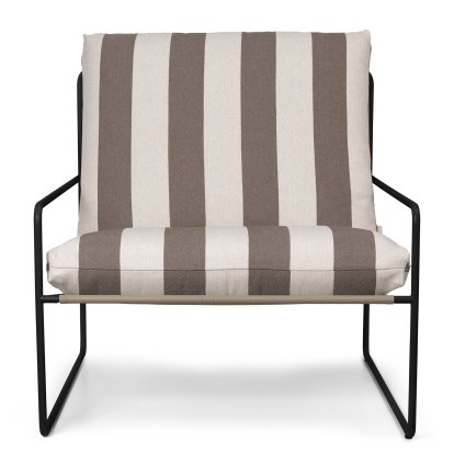 Desert Sofa 1-Seater, Black / stripe