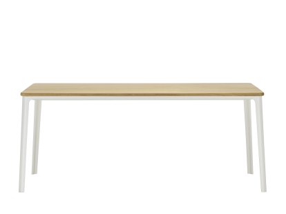 Plate Dining Table, 180 x 90 cm, Eiche natur massiv, geölt, Weiß