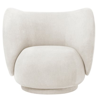 Rico Loungesessel, Stoff Bouclé - Off-White