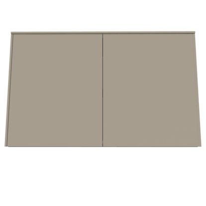 Aventa Sideboard mit Türen, 120 cm, 3 Höhenraster, Melamin steingrau, Wandmontage