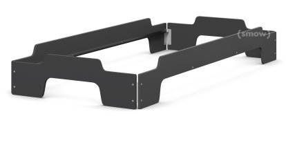 Rolf Heide Stapelliege Komfort, 90 x 200, Anthrazitgrau lackiert, Ohne Lattenrost