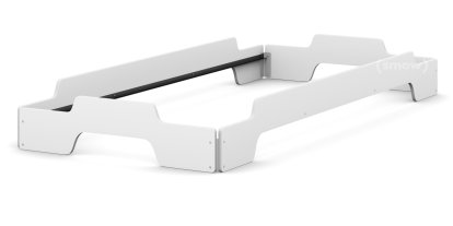 Rolf Heide Stapelliege, 90 x 200, Reinweiß lackiert, Ohne Lattenrost