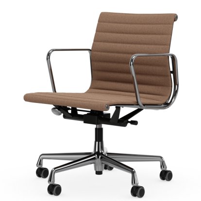 Aluminium Chair EA 117, Poliert, Hopsak, Cognac / elfenbein