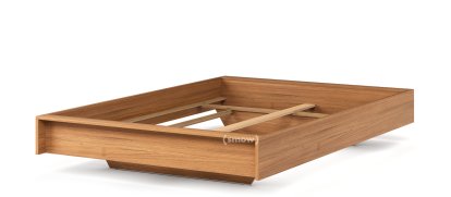 Flai Bett, 140 x 200, Ohne Kopfteil, Eiche massiv, Ohne Lattenrost