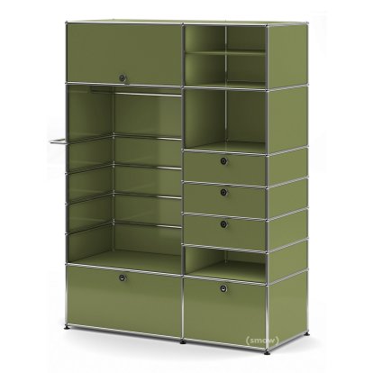 USM Haller Garderobenschrank Typ 2, Olivgrün RAL 6003