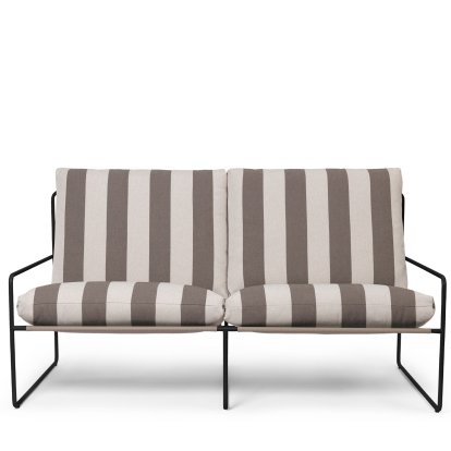 Desert Sofa 2-Seater, Black / stripe