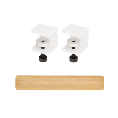 Tiptoe Wandregal Eiche massiv, Wandregal 120 cm, Wolkenweiß