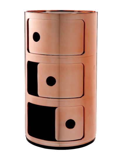 Componibili Container Metallic, 3 Fächer, Kupfer