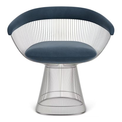 Platner Armlehnsessel, Knoll Velvet, Marina