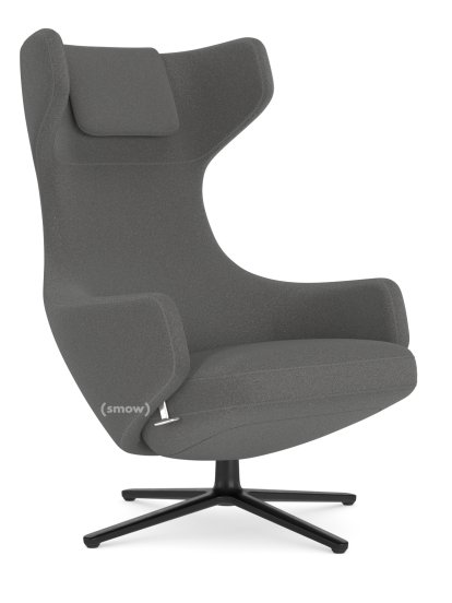 Grand Repos Loungesessel, Sessel Grand Repos, Stoff Cosy 2 Classic Grey, 45 cm, Basic dark