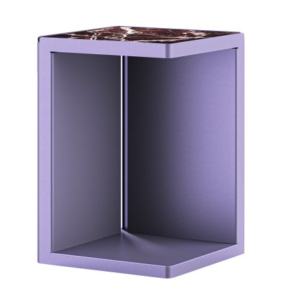 Ambito Beistelltisch, Perlbrombeer, Mamor Rosso Levanto