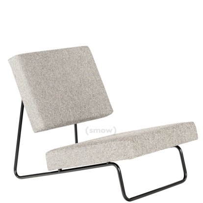 Hirche Loungesessel, Stoff, Salz & Pfeffer, Pulverbeschichtet, schwarz, ohne Fußhocker