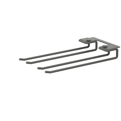 String System Glasaufhängungen (2er Set), B 13,5 x H 3 x T 20 cm, Dunkelgrau