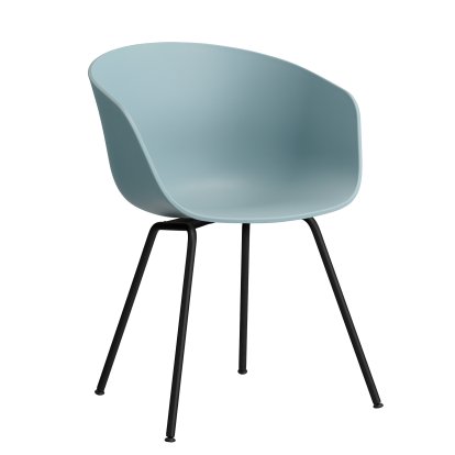 About A Chair AAC 26 Armlehnstuhl, Dusty blue 2.0, Stahl pulverbeschichtet schwarz