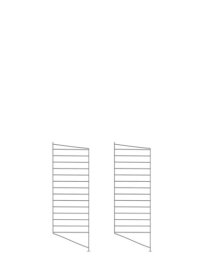 String System Bodenleiter, 2er Set, 85 x 30 cm, Dunkelgrau