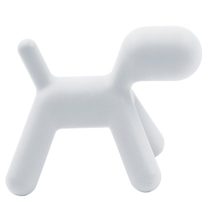 Puppy Hocker, Extra large (H 81 x B 61,5 x T 102 cm), Polyethylen (für den Außenbereich geeignet), Weiß matt (1700 C)