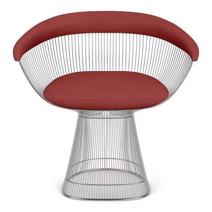 Platner Armlehnsessel, Leder Volo, Red