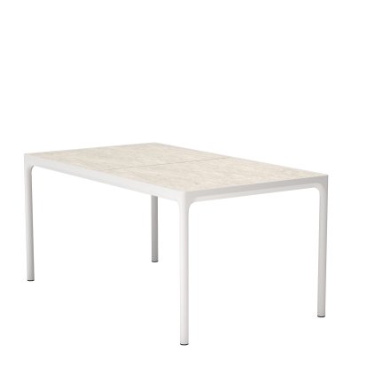 Four Tisch Keramik, 160 x 90 cm, Muted white / shell