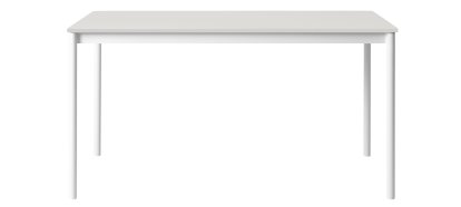Base Tisch, L 140 x B 80 cm, Laminat weiß mit ABS-Kante, Weiß