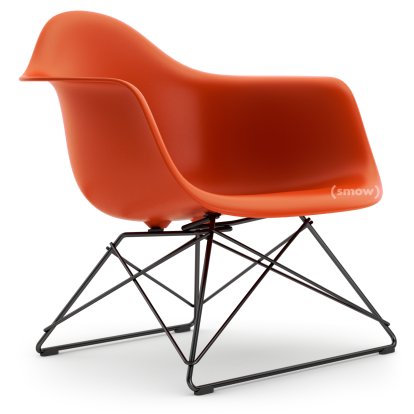 Eames Plastic Armchair RE LAR, Rot (poppy red), Ohne Polsterung, Beschichtet basic dark