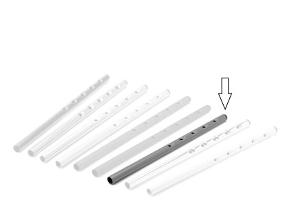 Tischhöhenverlängerung (1 Satz) für Eiermann Tischgestelle, basaltgrau