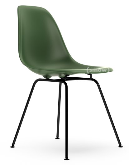 Eames Plastic Side Chair RE DSX, Forest, Ohne Polsterung, Ohne Polsterung, Standardhöhe - 43 cm, Beschichtet basic dark