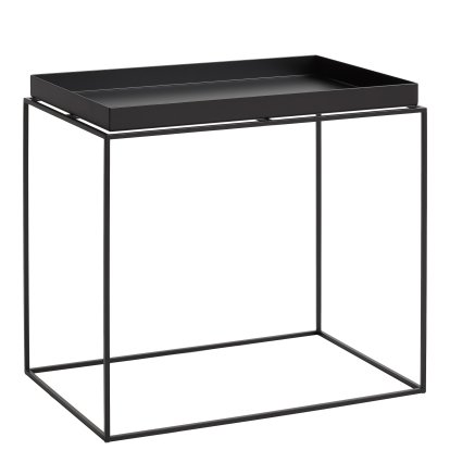 Tray Beistelltisch, H 50/54 x B 40 x T 60 cm, Black