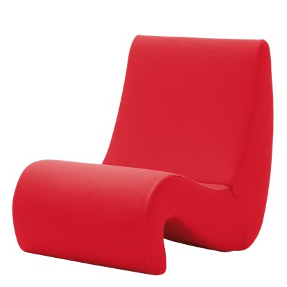 Amoebe Loungesessel, Stoff Tonus, red