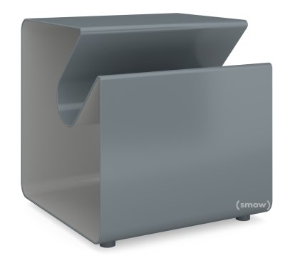 V44 Beistelltisch, Basaltgrau (RAL 7012) - Weißaluminium (RAL 9006), Gleiter