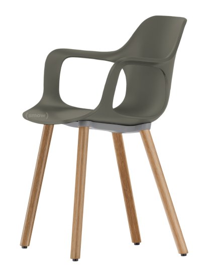 HAL Armchair Wood, Basalt, Eiche massiv hell, Naturholz Schutzlack