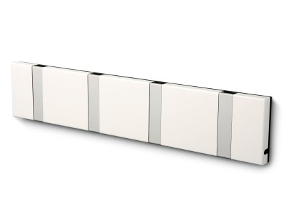Knax, 4 Haken, Aluminium, MDF weiß lackiert