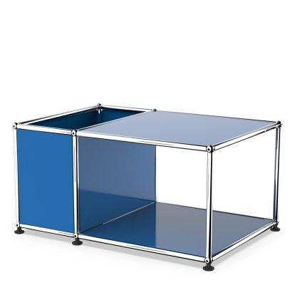 USM Haller Beistelltisch mit Aufbewahrung, Enzianblau RAL 5010, 50 cm