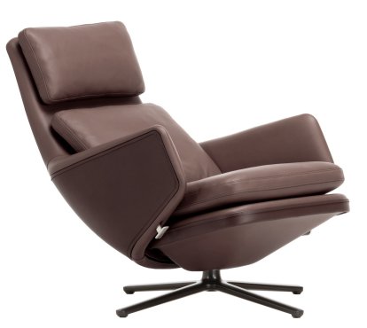Grand Relax Loungesessel, Ohne Ottoman, Leder Premium F, kastanie, Basic dark, 41,5 cm