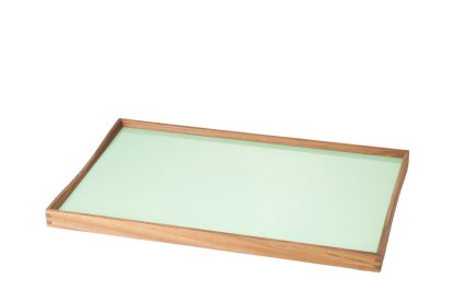 Turning Tray Tablett, M (30 x 48 cm), Schwarz/Grün