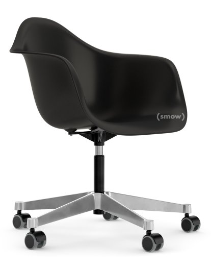 Eames Plastic Armchair RE PACC, Tiefschwarz, Ohne Polsterung, Ohne Polsterung