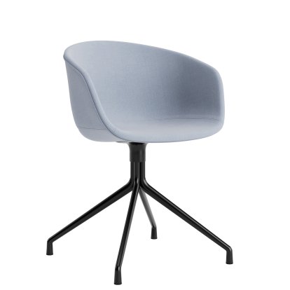 About A Chair AAC 21 Stuhl, Linara 400 - hellblau, Aluminium schwarz pulverbeschichtet