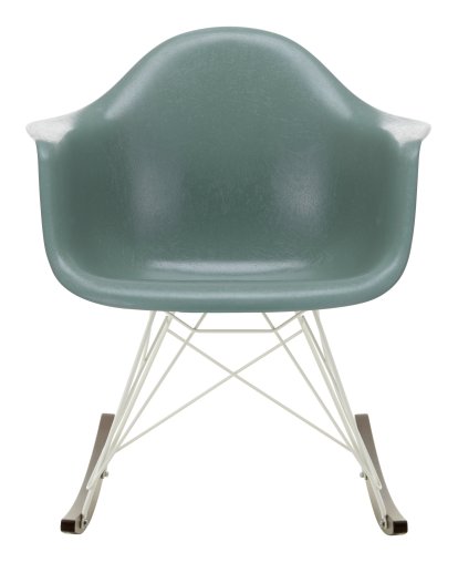 Eames Fiberglass Armchair RAR, Eames sea foam green, Weiß, Ahorn dunkel