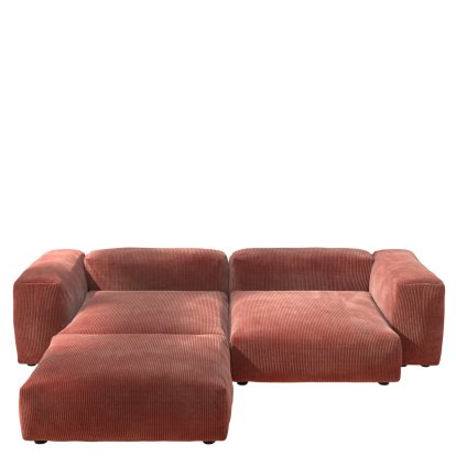 Vetsak Sofa Set 3, Cord velours - Brick, Ohne Kissen