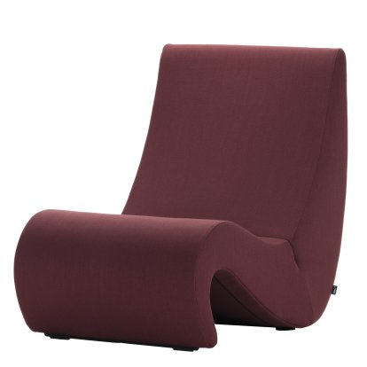 Amoebe Loungesessel, Stoff Volo, marron